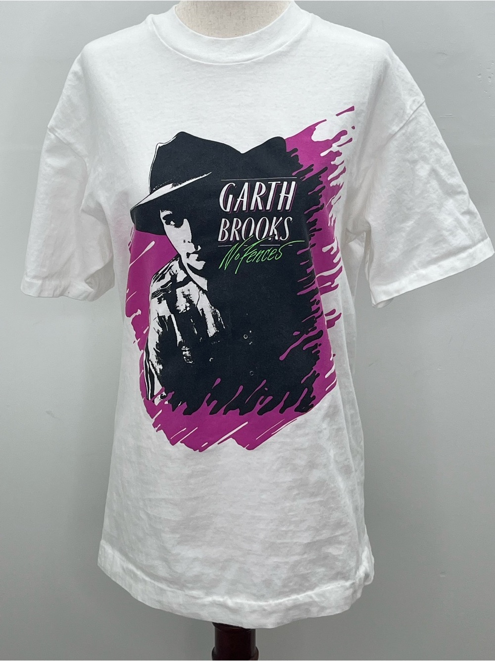 Garth Brooks No Fences Concert Tour White Single Stitch Vintage T-Shirt Large